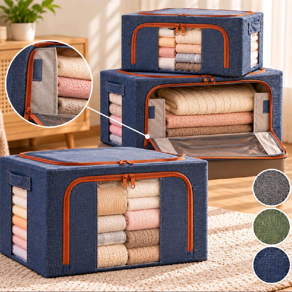 BOX ORGANIZER JUMBO STORAGE muat banyak LOMIRA, baju, selimut, mainan, solusi anak kos dan rumah tangga 1